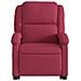 Poltrona Alzapersona Massaggiante Elettrica Rosso Vino Velluto - Foto miniatura 9