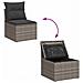 Set Divano da Giardino 6pz con Cuscini Grigio Polyrattan Acacia - Foto miniatura 7