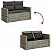 Set Divano da Giardino 6pz con Cuscini Grigio Polyrattan Acacia - Foto miniatura 8