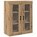 Armadio a Muro con Porte in Vetro Rovere Artigianale 69.5x34x90 cm - Foto miniatura 1