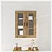 Armadio a Muro con Porte in Vetro Rovere Artigianale 69.5x34x90 cm - Foto miniatura 4