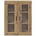 Armadio a Muro con Porte in Vetro Rovere Artigianale 69.5x34x90 cm - Foto miniatura 6