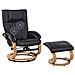 Poltrona Massaggiante Majestic Con Poggiapiedi Pelle Sintetica Nero - Foto miniatura 2