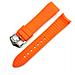 Cinturino Universale In Silicone Per Smartwatch Con Estremità Curva, Compatibile Con Samsung, Huawei, Xiaomi Orange 22 Mm - Foto miniatura 1