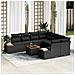Set Divano da Giardino con cuscino 9 pcs Nero Poly Rattan - Foto miniatura 2