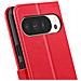 Custodia A Portafoglio Per Google Pixel 10 Pro Xl Con Cinturino Da Polso E Funzione Di Supporto, Rosso - Foto miniatura 4