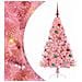 Albero di Natale artificiale con luci integrate Rosa 150 cm PVC - Foto miniatura 1