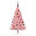 Albero di Natale artificiale con luci integrate Rosa 150 cm PVC - Foto miniatura 3