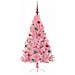 Albero di Natale artificiale con luci integrate Rosa 150 cm PVC - Foto miniatura 6