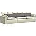 Cuscini da Divano 2 pcs Grigio chiaro 200 x 40 cm - Foto miniatura 3