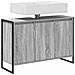 Mobile da Bagno Grigio Sonoma 90 x 30 x 60 cm Legno multistrato - Foto miniatura 3