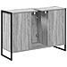 Mobile da Bagno Grigio Sonoma 90 x 30 x 60 cm Legno multistrato - Foto miniatura 8