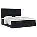 Struttura Letto Pouf con Materassi Nero 200x200 cm Velluto - Foto miniatura 4