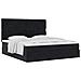 Struttura Letto Pouf con Materassi Nero 200x200 cm Velluto - Foto miniatura 5