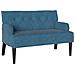 Panca Chesterfield Blu 112 x 65.5 x 75 cm Velluto - Foto miniatura 1