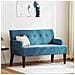 Panca Chesterfield Blu 112 x 65.5 x 75 cm Velluto - Foto miniatura 2