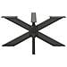 Gamba per tavolino da caffè a forma di ragno antracite 98x58x (42-43) cm in acciaio - Foto miniatura 3