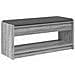 Panca per ingresso con cuscino Sonoma grigia 103 x 38 x 45 cm - Foto miniatura 7