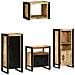 Set di mobili per il bagno 4 pcs Legno di mango massello - Foto miniatura 1