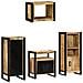 Set di mobili per il bagno 4 pcs Legno di mango massello - Foto miniatura 2