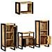 Set di mobili per il bagno 4 pcs Legno di mango massello - Foto miniatura 3