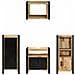 Set di mobili per il bagno 4 pcs Legno di mango massello - Foto miniatura 8