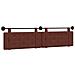 Testata appesa Marrone Lucido 210 x 55 x 5 cm PU Antico - Foto miniatura 1