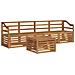 Set divani 5 pcs Naturale Legno di Acacia Massello - Foto miniatura 1