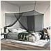 Zanzariera per letto 156 maglia 3 pcs Nero Poliestere - Foto miniatura 2