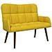 Sofa a Due Posti Giallo 115 x 61 x 87 cm Velluto - Foto miniatura 1