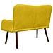 Sofa a Due Posti Giallo 115 x 61 x 87 cm Velluto - Foto miniatura 6