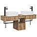 Set di Armadi da Bagno 3 pz Rovere Artigianale 53 x 35 x 39 cm - Foto miniatura 1