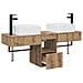 Set di Armadi da Bagno 3 pz Rovere Artigianale 53 x 35 x 39 cm - Foto miniatura 8