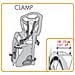 Seggiolino Bici Posteriore Clamp - Pepe Grey - Foto miniatura 2