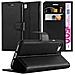 Custodia Compatibile Con Apple Iphone 7 / 7s / 8 / Se 2020 In Nero Carbone - Coperchio Protettiva Con Chiusura Magnetica, Funzione Stand E Tasca Per Le Carte - Foto miniatura 2