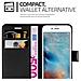 Custodia Compatibile Con Apple Iphone 7 / 7s / 8 / Se 2020 In Nero Carbone - Coperchio Protettiva Con Chiusura Magnetica, Funzione Stand E Tasca Per Le Carte - Foto miniatura 6