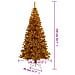 Albero di Natale Artificiale con Supporto Oro 210 cm PET - Foto miniatura 4
