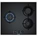 Piano cottura a gas 3 fuochi 7500 W L 59 x P 52 cm Rivestimento in vetro Colore Nero - Foto miniatura 1