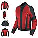 Giacca Donna Moto Estiva Protezioni Omologate Tessuto Mesh Traspirante Rosso S - Foto miniatura 1