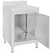Mobiletto da Cucina Commerciale in Acciaio Inox 60x60x96 cm - Foto miniatura 6