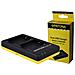 Caricabatterie Dual con Micro-USB per Fujifilm NP-W126 / NP-W126s Interno Colore Nero / Giallo - Foto miniatura 1