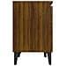 Comodino Con Gambe In Metallo Rovere Marrone 40x30x50 Cm - Foto miniatura 3