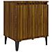 Comodino Con Gambe In Metallo Rovere Marrone 40x30x50 Cm - Foto miniatura 1