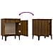 Comodino Con Gambe In Metallo Rovere Marrone 40x30x50 Cm - Foto miniatura 4