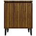 Comodino Con Gambe In Metallo Rovere Marrone 40x30x50 Cm - Foto miniatura 6