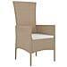 Set Da Pranzo Da Giardino 7 Pz Con Cuscini Beige In Polyrattan - Foto miniatura 5