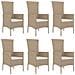 Set Da Pranzo Da Giardino 7 Pz Con Cuscini Beige In Polyrattan - Foto miniatura 7