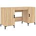 Scrivania Rovere Sonoma 140x50x75 Cm In Legno Multistrato - Foto miniatura 1