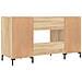 Scrivania Rovere Sonoma 140x50x75 Cm In Legno Multistrato - Foto miniatura 2
