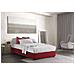 Letto Piazza E Mezza Nicole, Letto Contenitore Con Rivestimento In Tessuto, 100% Made In Italy, Apertura Frontale, Adatto Per Materasso Cm 120x190, Rosso - Foto miniatura 1